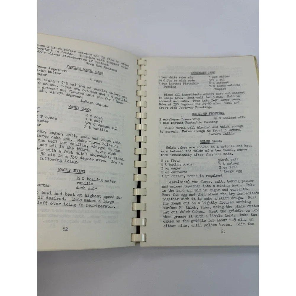 Local Cookbook Pioneer Christian School Downey California Vintage Recipes